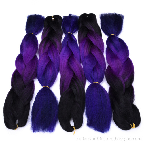 24" 100g attachment Synthetic Expression Braiding Bulk  Hair  jumbo braiding hair light brown Crochet Braids Expression
